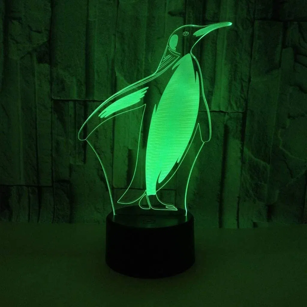 Lumière 3D en acrylique avec interrupteur tactile et dégradé coloré LED
