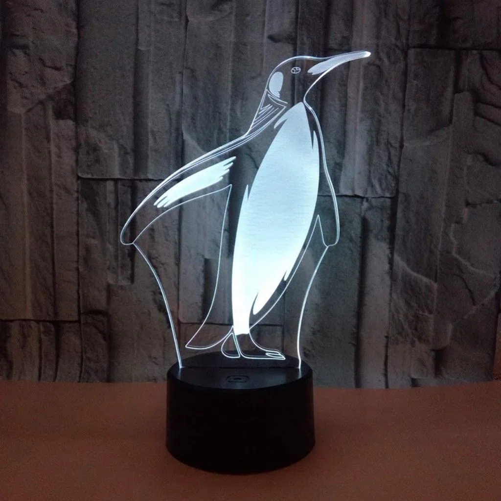 Lumière 3D en acrylique avec interrupteur tactile et dégradé coloré LED