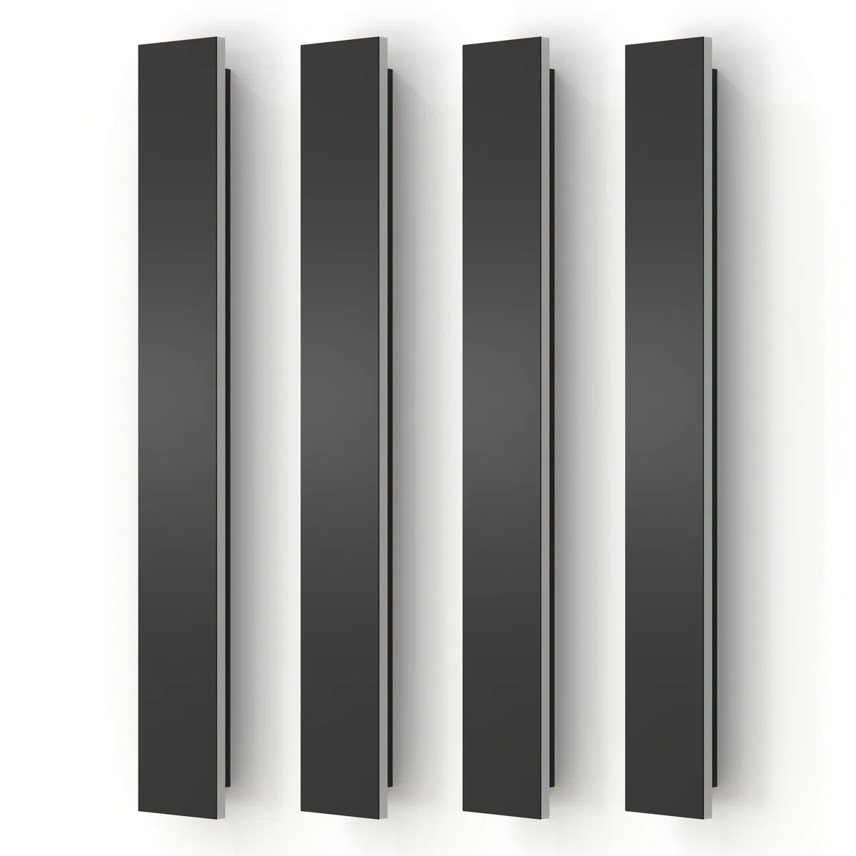CALEX Montevia Bar Applique Murale, Éclairage Extérieur, Lumière Blanc Chaud, LED, Étanche, 60 cm, Noir, 4-Pack