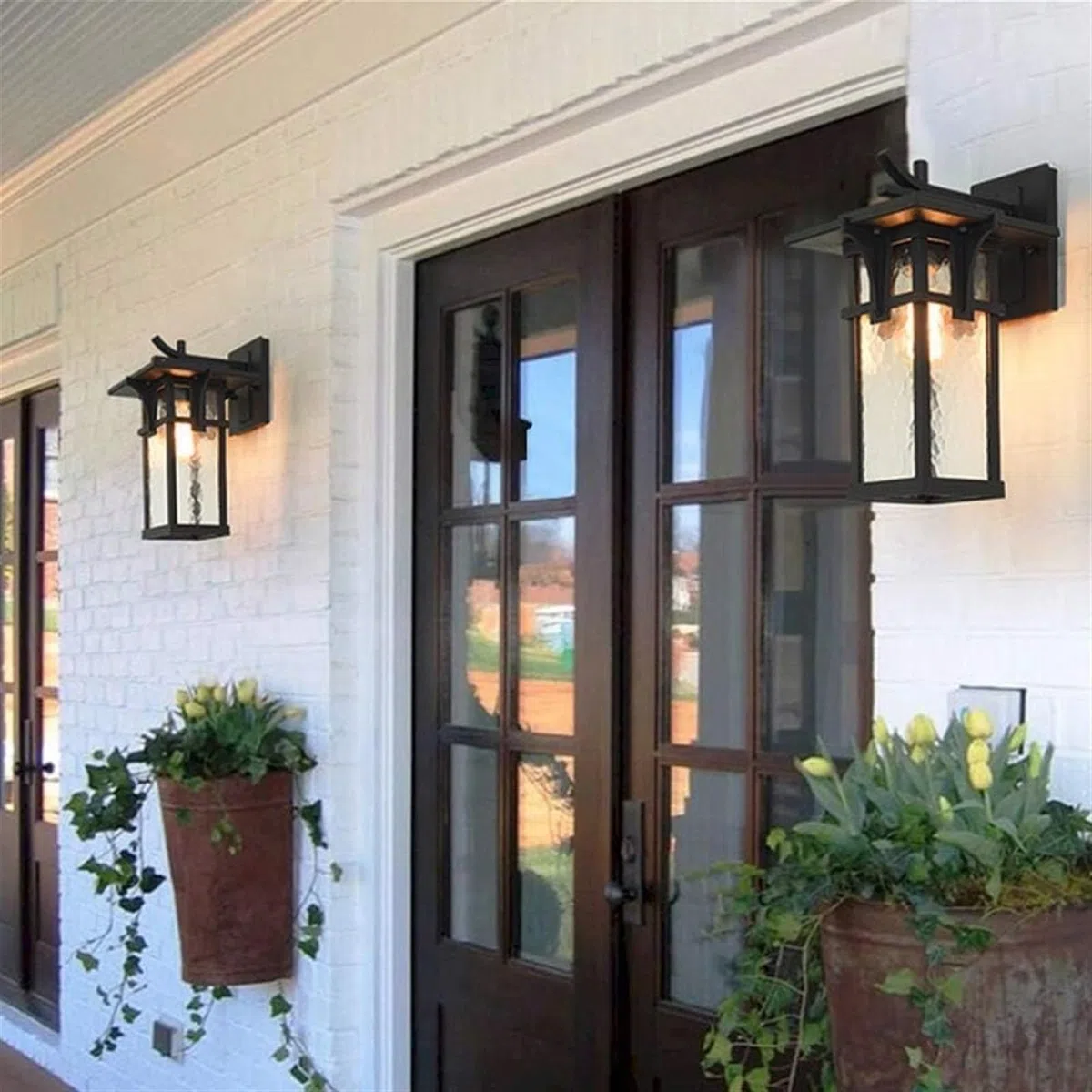 Appliques murales d'extérieur, Applique Murale d'extérieur, luminaire de Porche, Lampe Murale étanche pour Jardin, terrasse, Balcon, luminaire extérieur Design Lanterne Cage