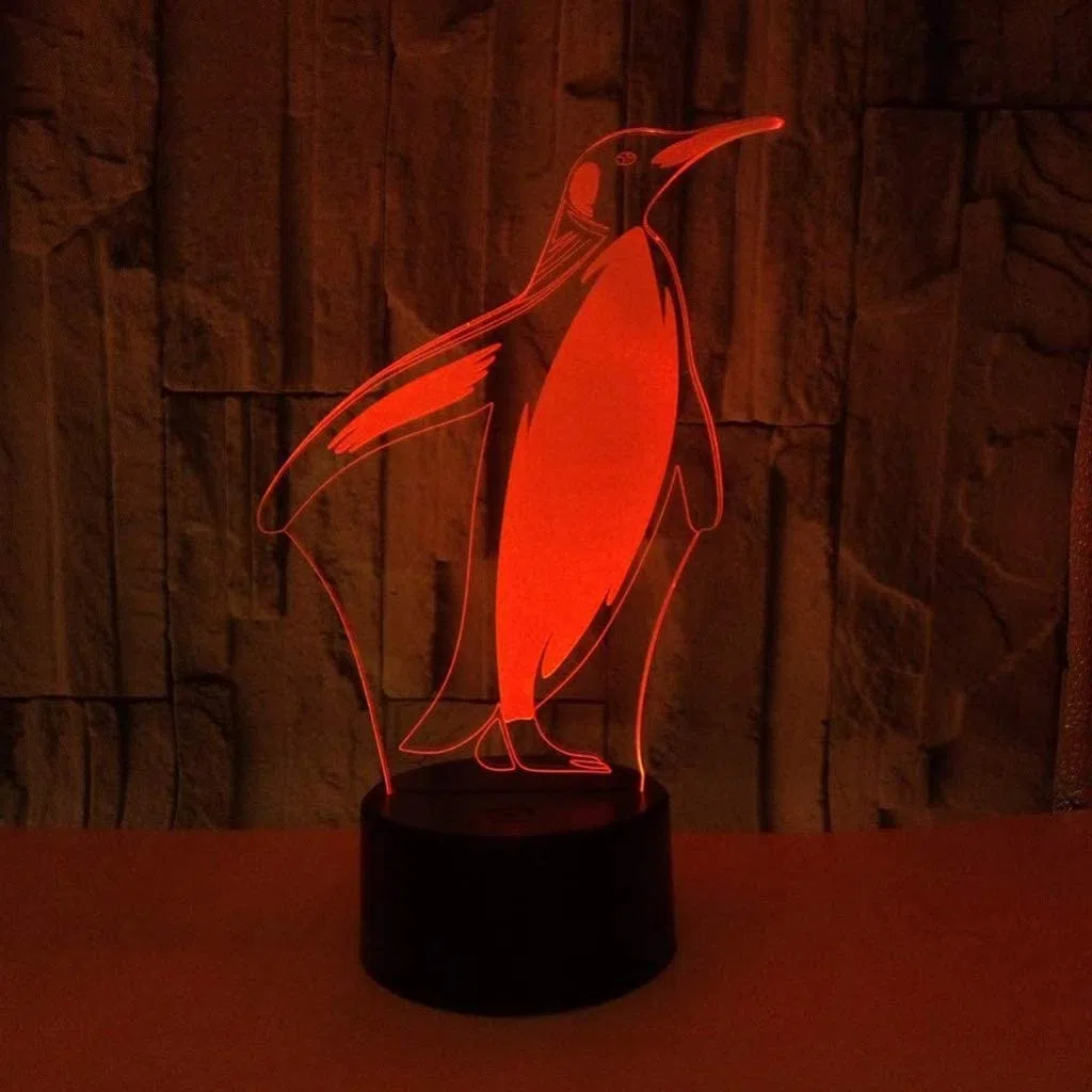 Lumière 3D en acrylique avec interrupteur tactile et dégradé coloré LED