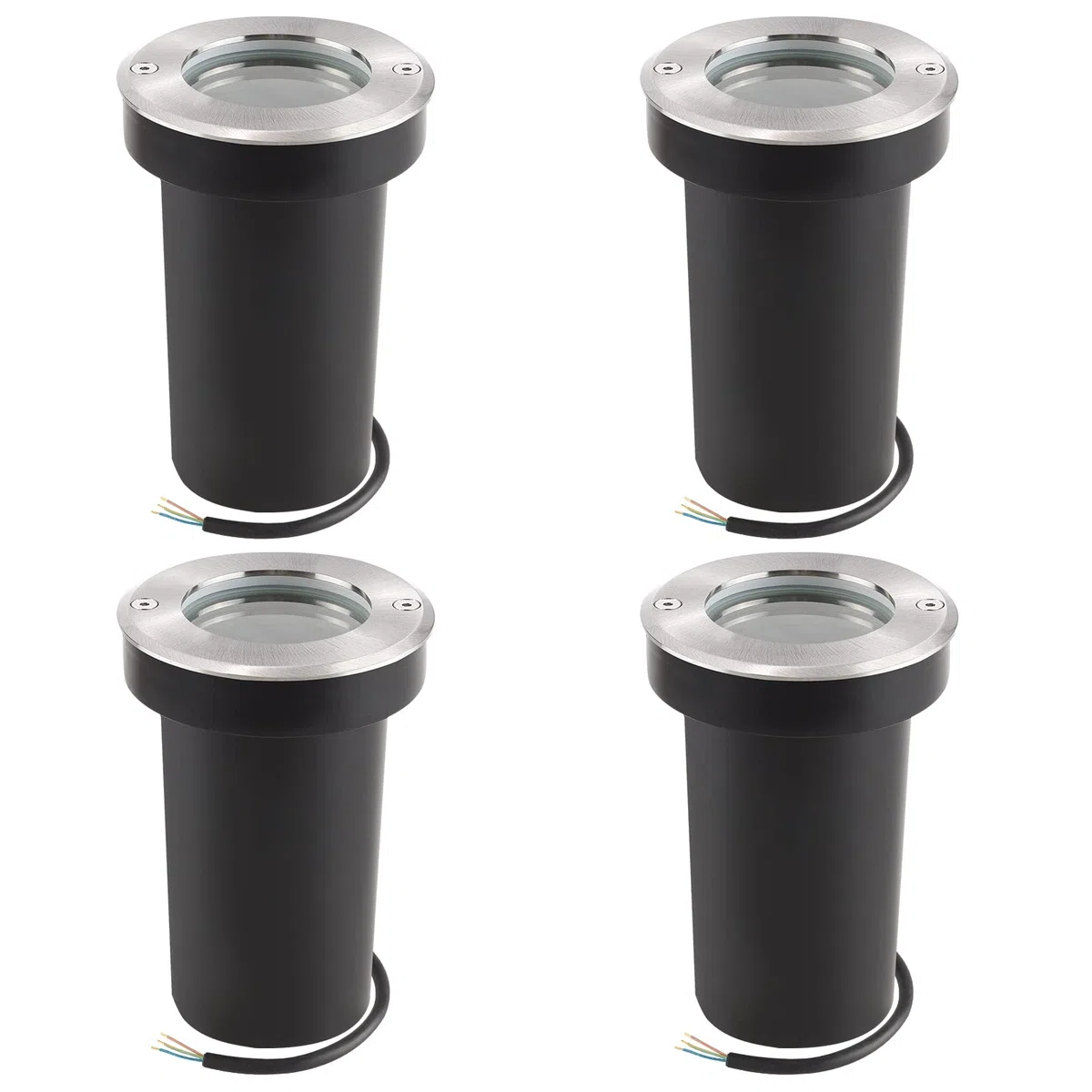 orientable Spot Exterieur encastrable au sol pour GU10, IP67 étanche LED Spot Terrasse Extérieur Spot de sol rond et praticable pour l’extérieur, 230V lampe de sol ronde pour Pelouse, Cour