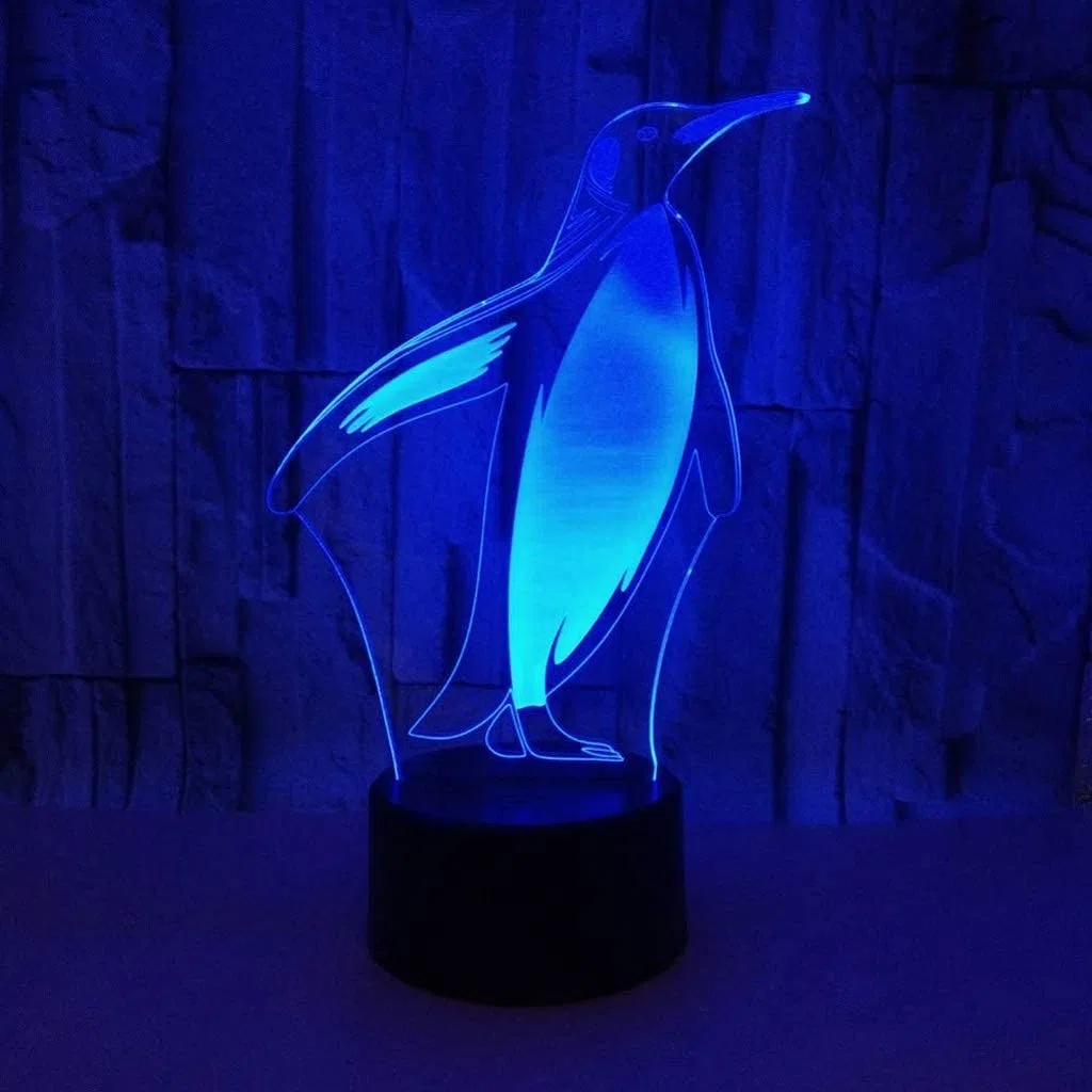 Lumière 3D en acrylique avec interrupteur tactile et dégradé coloré LED