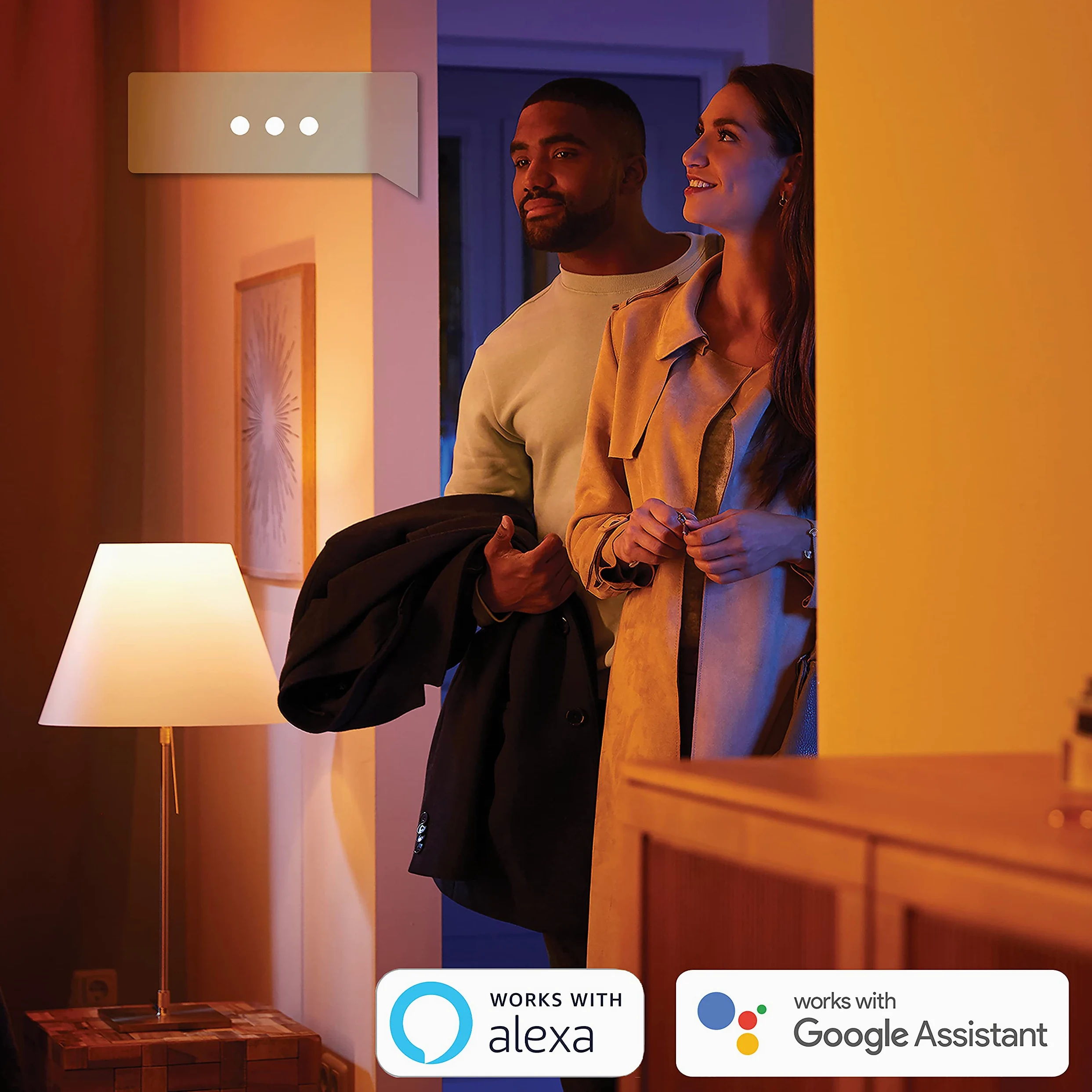 Philips Hue Pack de démarrage - White and Color Ambiance - GU10-4 Lampes - 1 pont