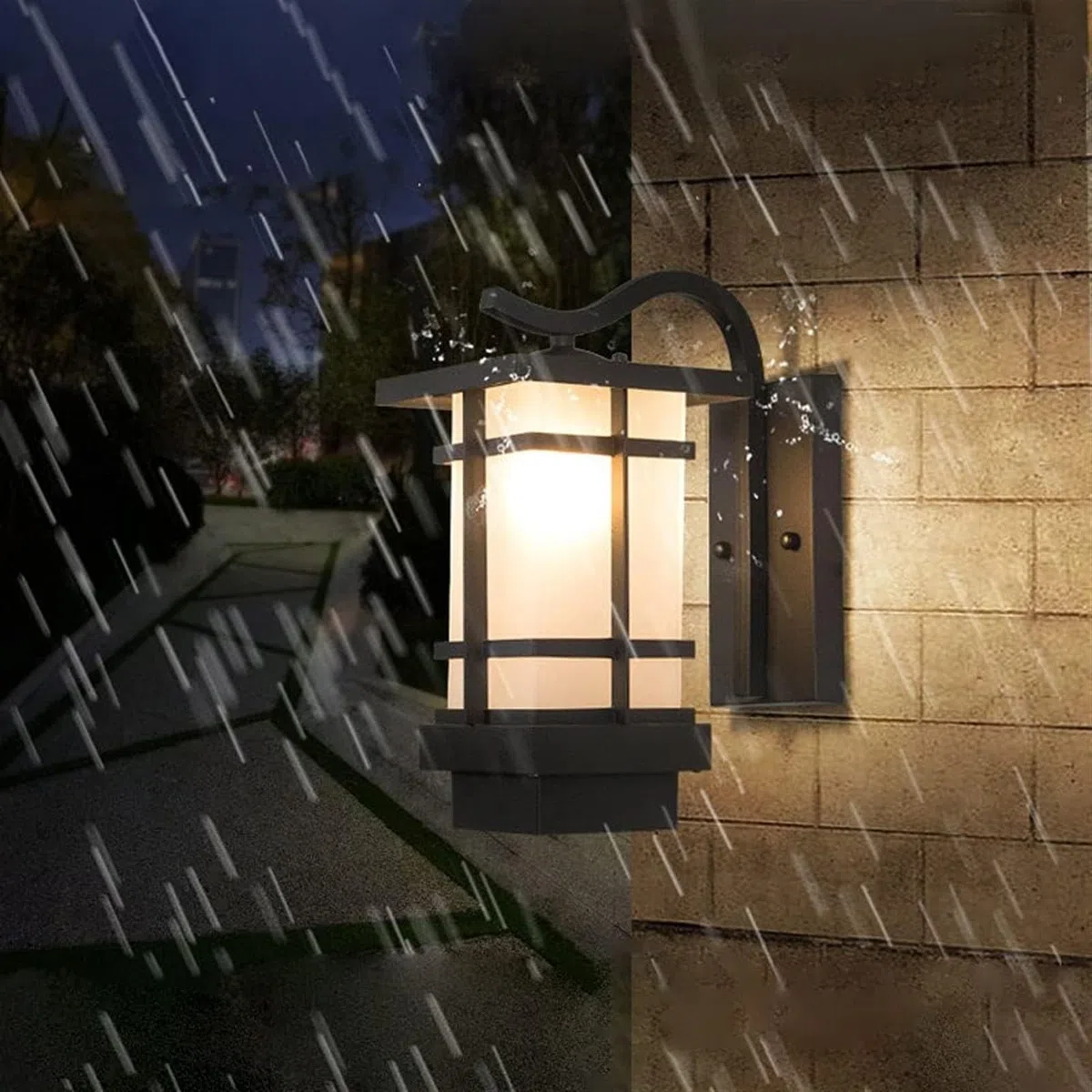 Applique Murale d'extérieur, luminaire Mural IP65 pour Porche, luminaire Mural de Ferme E27, Applique Murale en Verre pour Jardin, terrasse, Balcon
