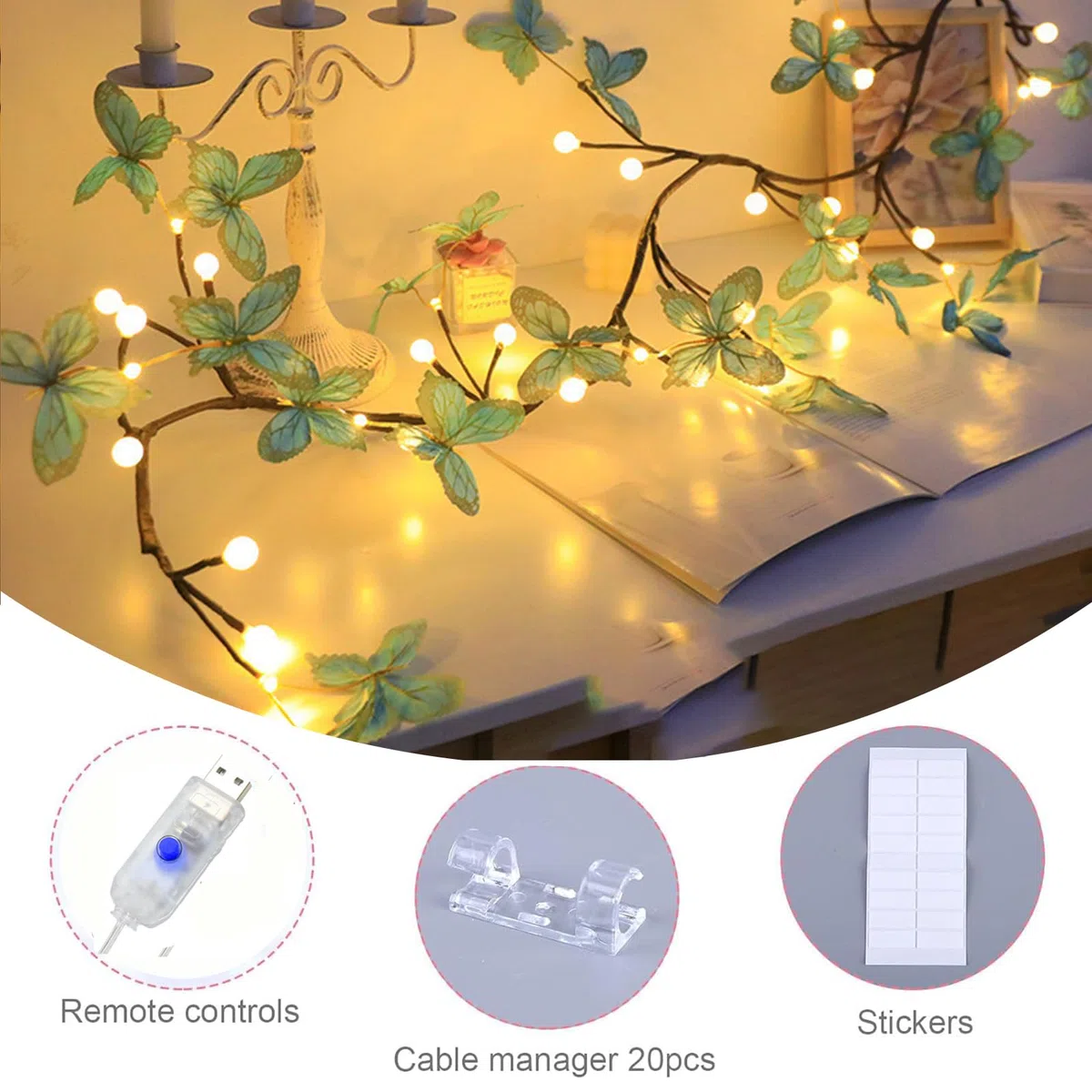 Guirlande lumineuse à DEL en forme de papillon bleu pour mur, guirlande lumineuse en forme de papillon avec 72 LED et alimentation USB, 8 modes d'éclairage pour décoration de mariage (160 cm)