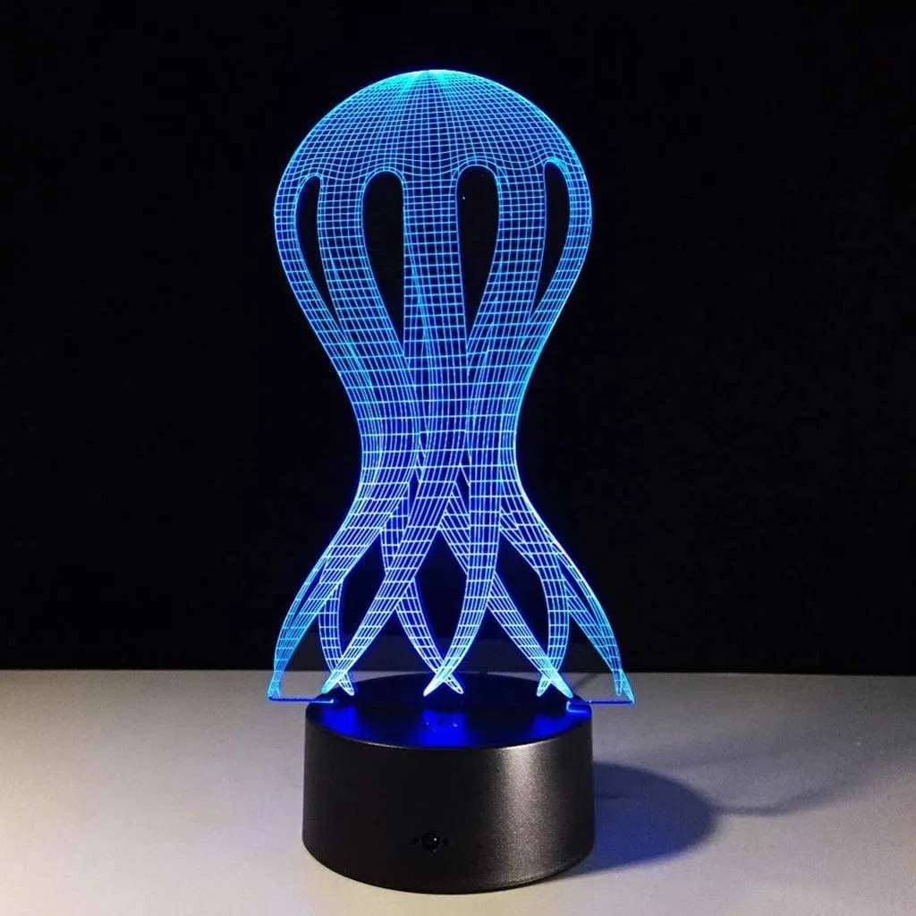 Octopus Medusa Lumière 3D USB LED Lumière de Nuit Créative Lumière de Nuit pour Dormir Lampe de Table Éclairage Décoratif