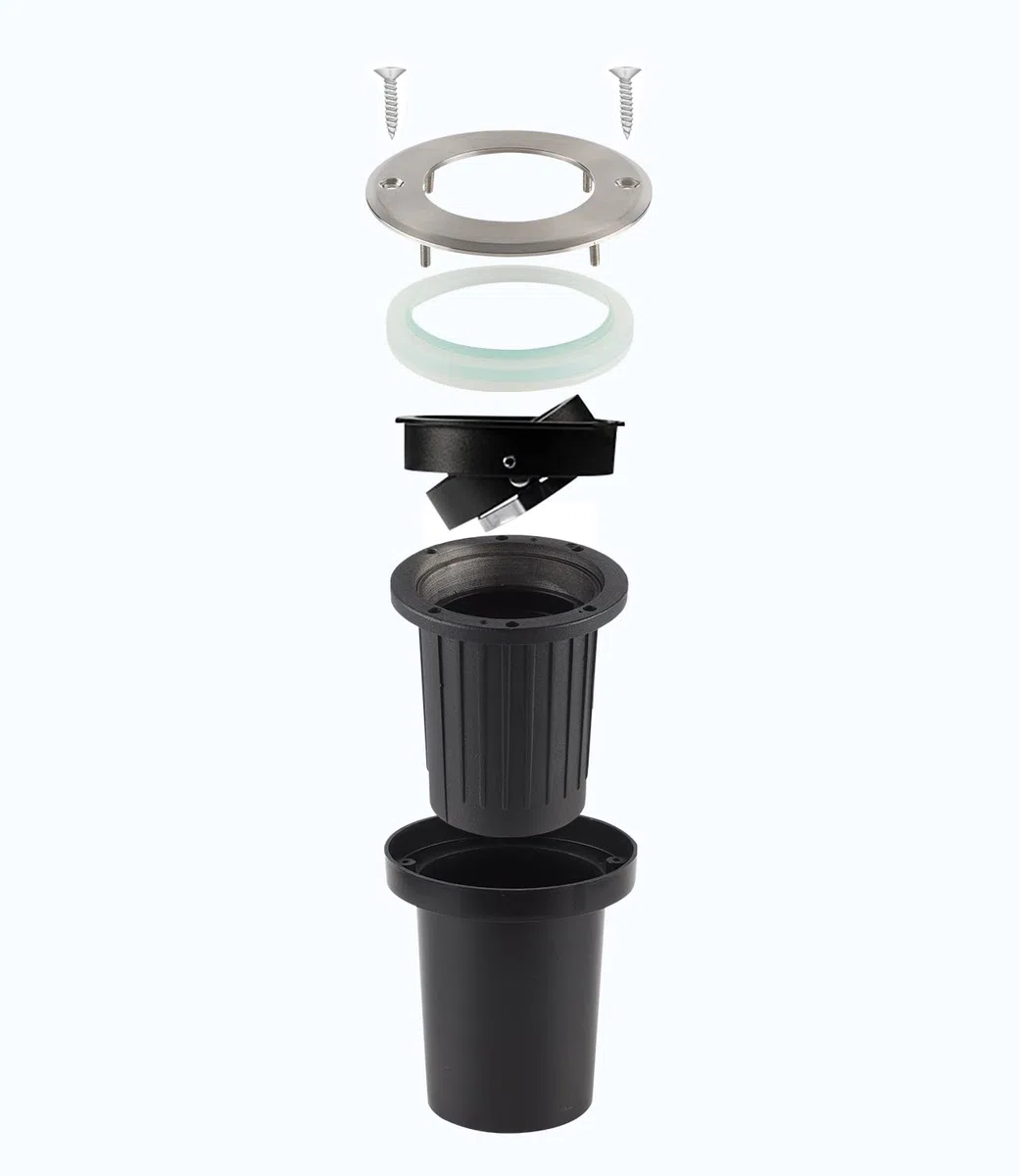 orientable Spot Exterieur encastrable au sol pour GU10, IP67 étanche LED Spot Terrasse Extérieur Spot de sol rond et praticable pour l’extérieur, 230V lampe de sol ronde pour Pelouse, Cour