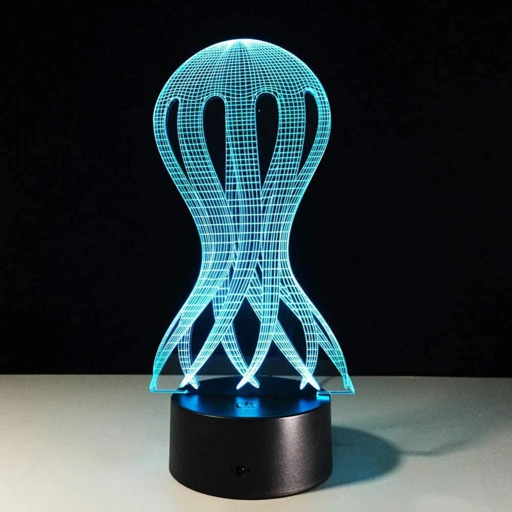 Octopus Medusa Lumière 3D USB LED Lumière de Nuit Créative Lumière de Nuit pour Dormir Lampe de Table Éclairage Décoratif