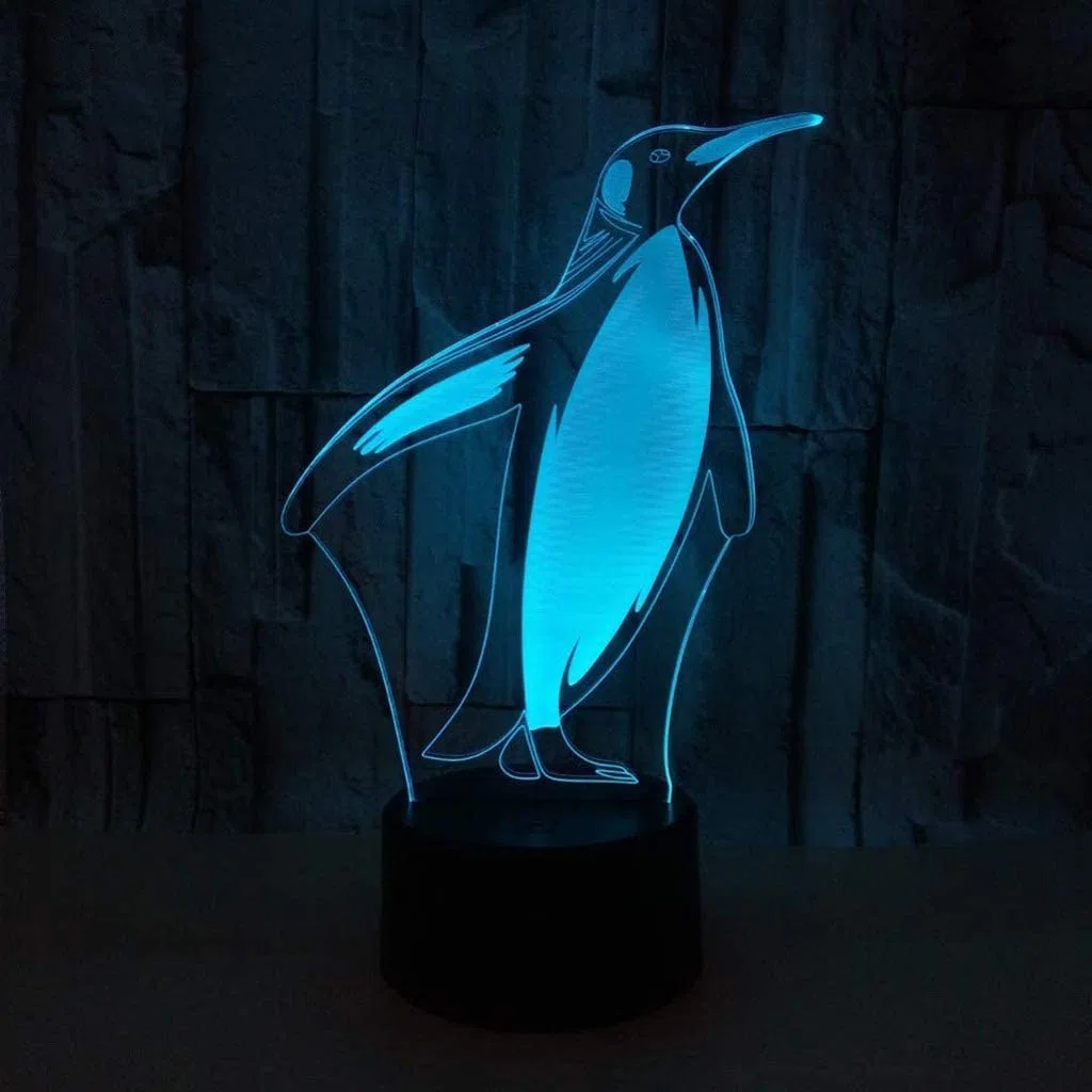 Lumière 3D en acrylique avec interrupteur tactile et dégradé coloré LED