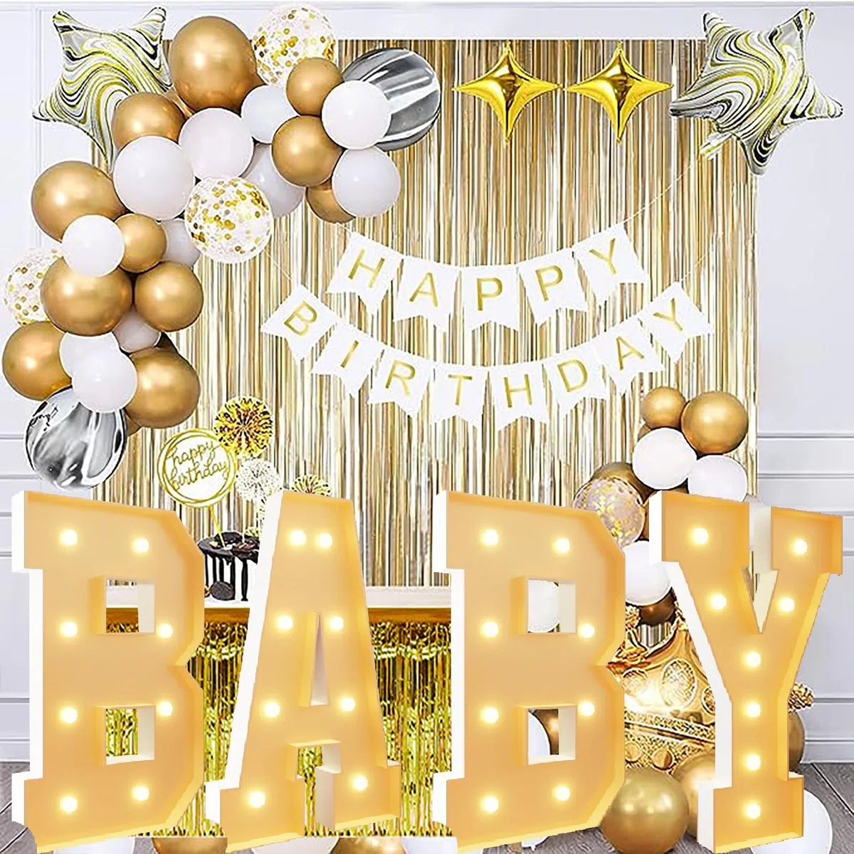 Lettres géantes de 4 Pieds avec lumières Blanches Chaudes : Grandes Lettres Lumineuses, Lampe mosaïque, décorations de fête for Mariage, Anniversaire, Remise de diplôme(Letter Grad,2.3ft)
