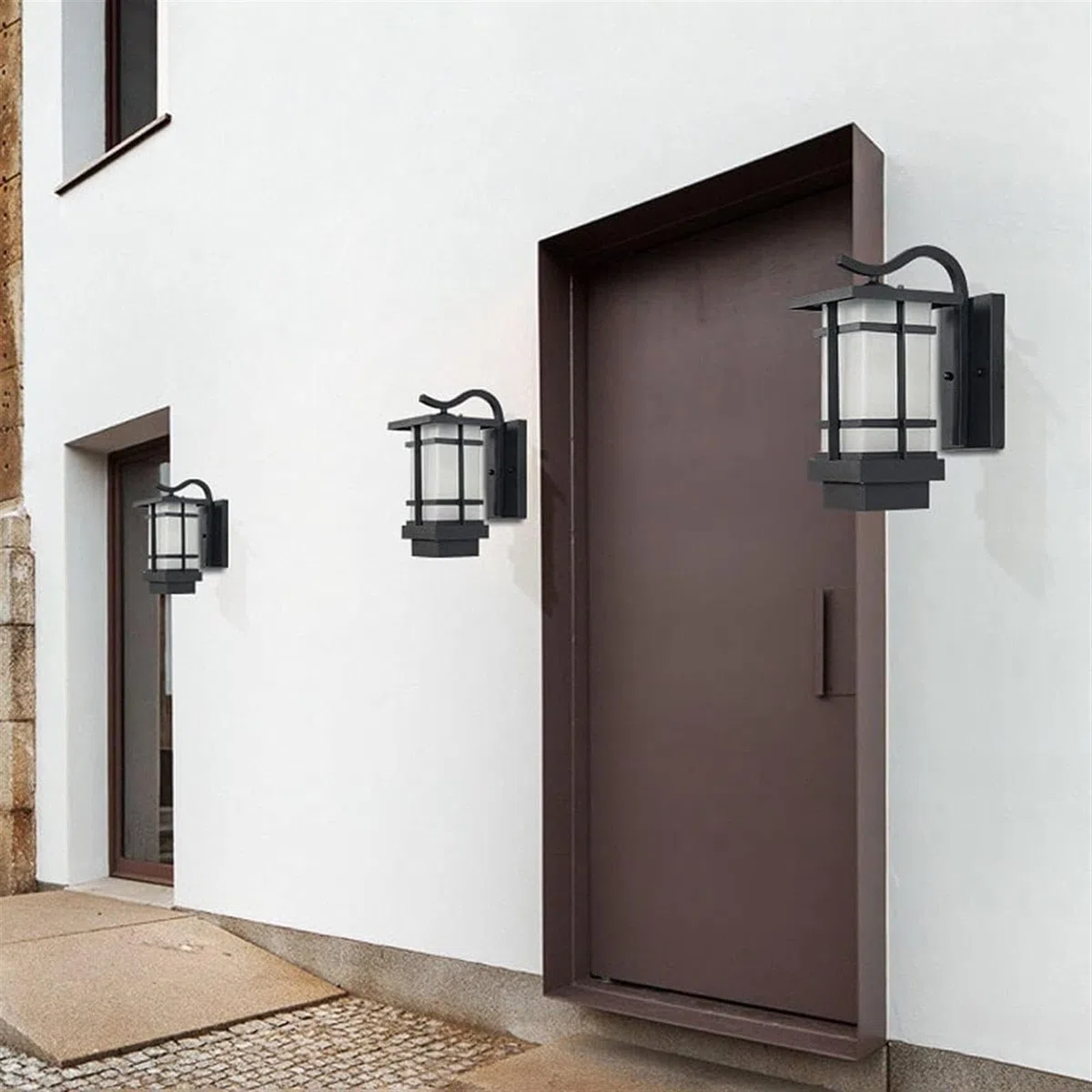 Applique Murale d'extérieur, luminaire Mural IP65 pour Porche, luminaire Mural de Ferme E27, Applique Murale en Verre pour Jardin, terrasse, Balcon